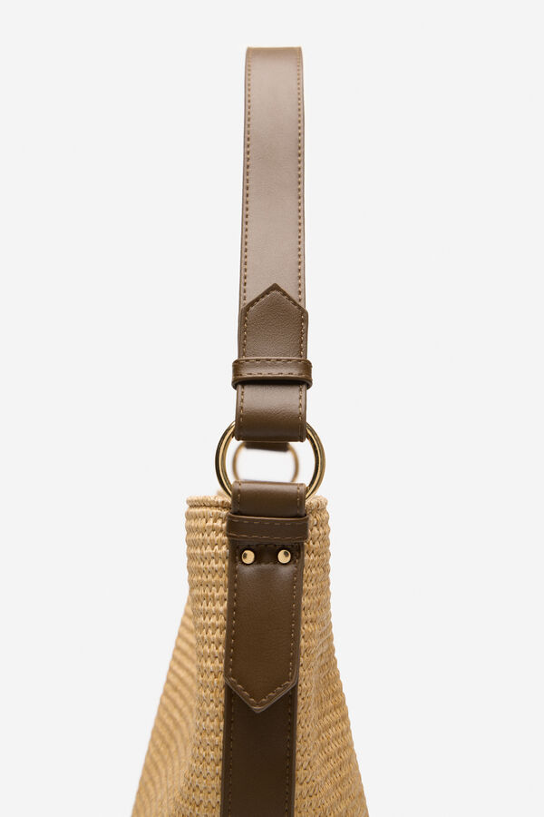 Cortefiel Bolso hobo rafia Arena