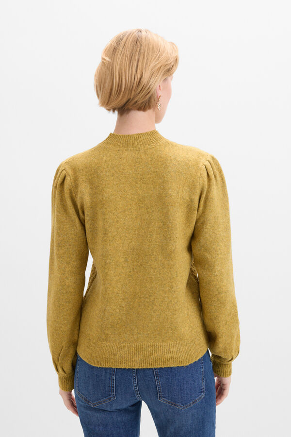 Cortefiel Jersey ochos y calados Dorado