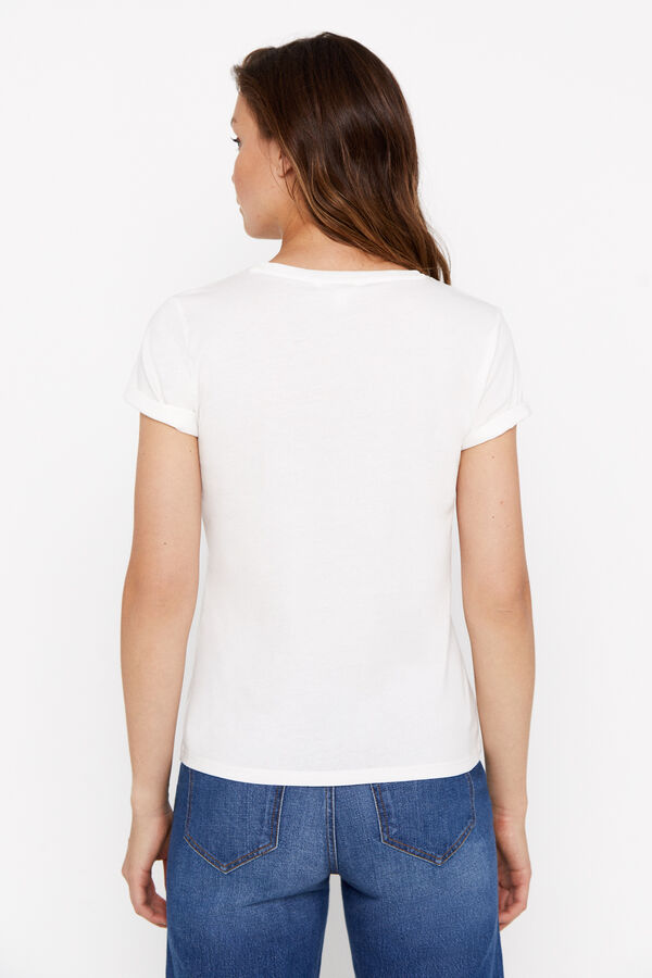 Cortefiel T-shirt estampada algodão Multicolorido