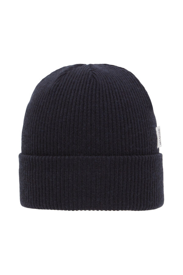 Selected Gorro beanie ligero de lana y cashmere Gris oscuro