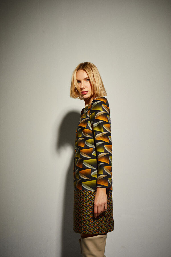 Dolores Promesas Vestido curto com estampado de folhas Multicolorido