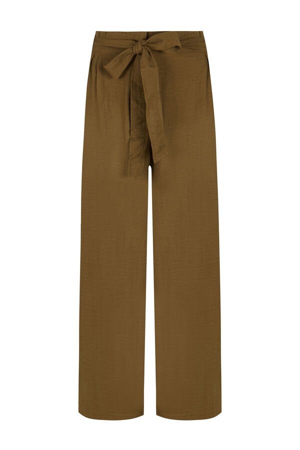 Cortefiel Calça fluído pinças Verde