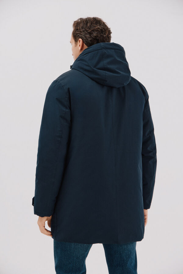 Cortefiel Parka 4 bolsillos Azul marino