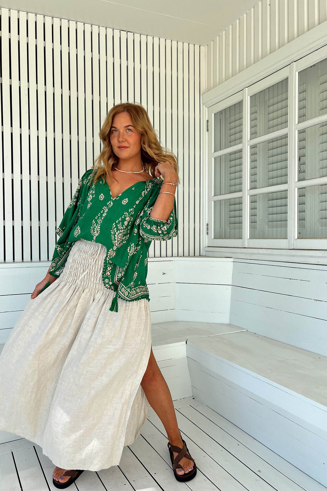 Jaase Blusa manga francesa oversize Rue