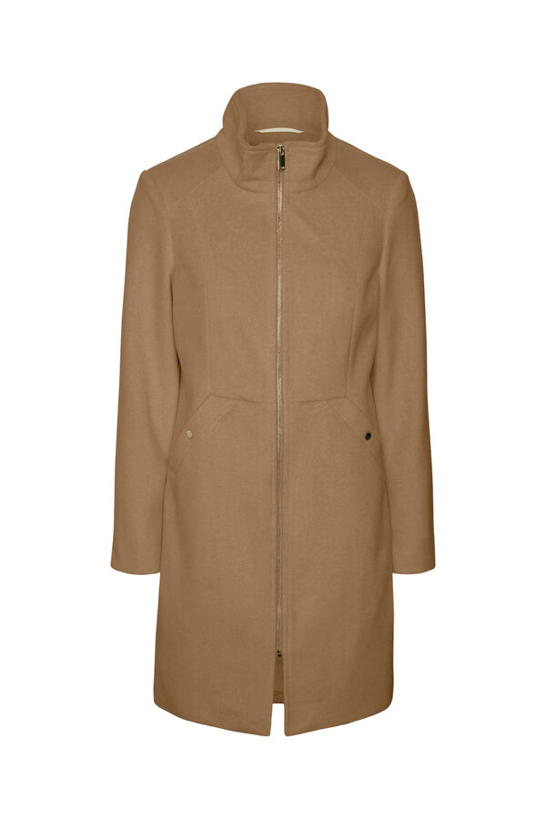 Vero Moda Abrigo paño fino Marrón oscuro