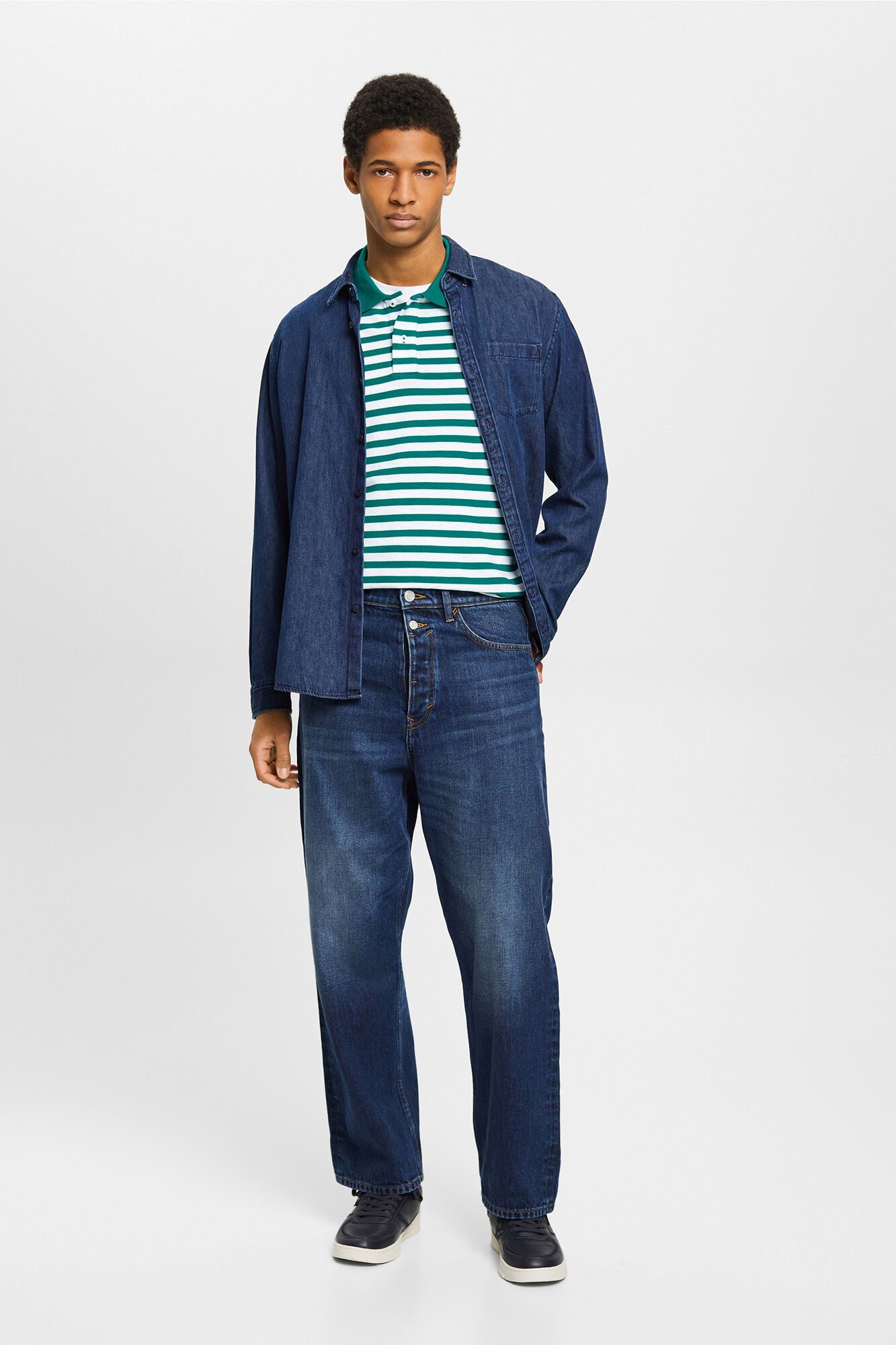 Esprit Polo b&aacute;sico piqu&eacute; rayas algod&oacute;n