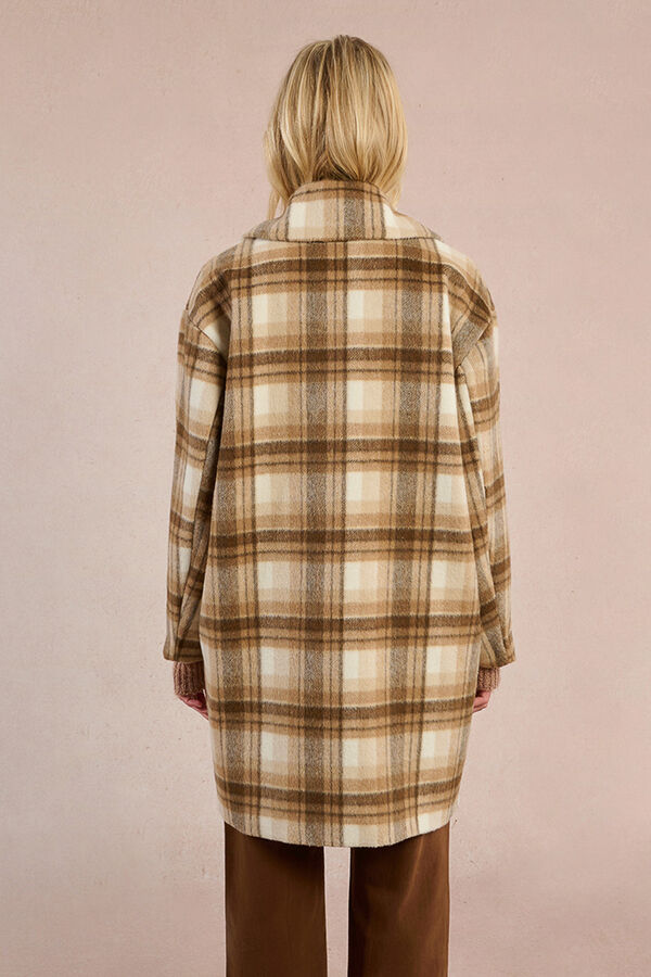 Molly Bracken Abrigo de manga larga con cuello solapa Beige