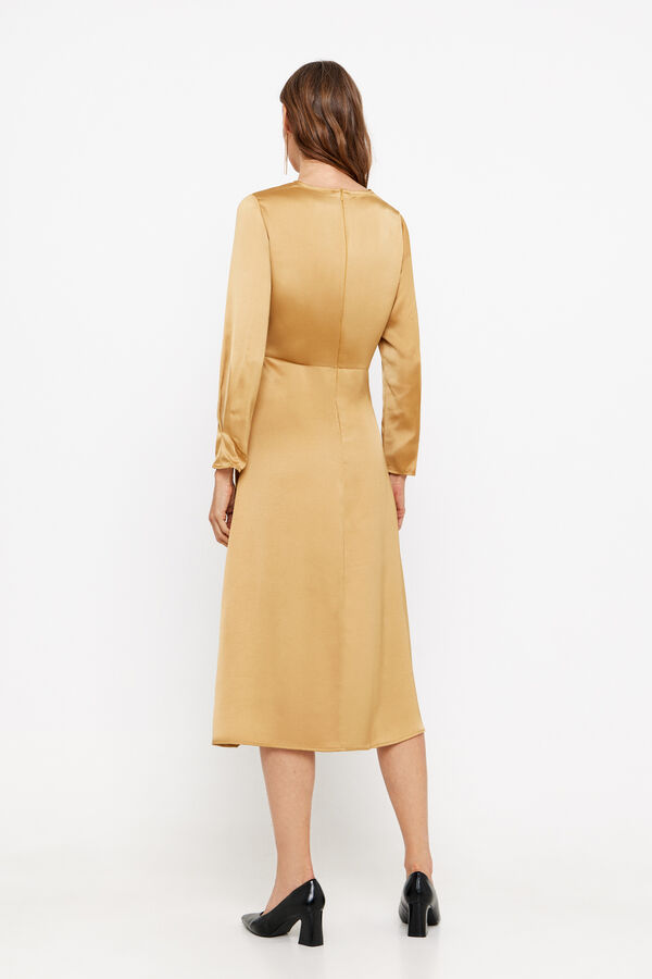 Cortefiel Vestido dourado Dourado