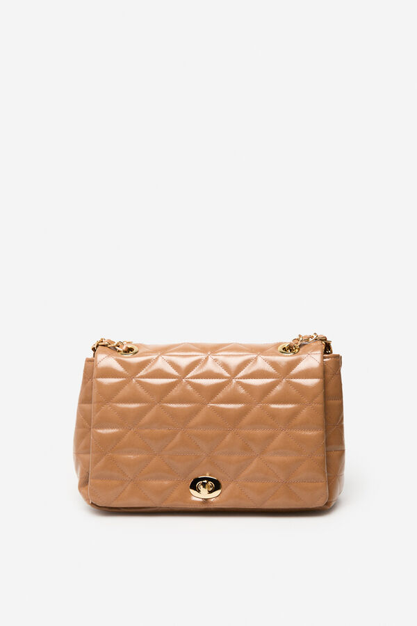 Cortefiel Bolsa acolchoada com brilho Castanho