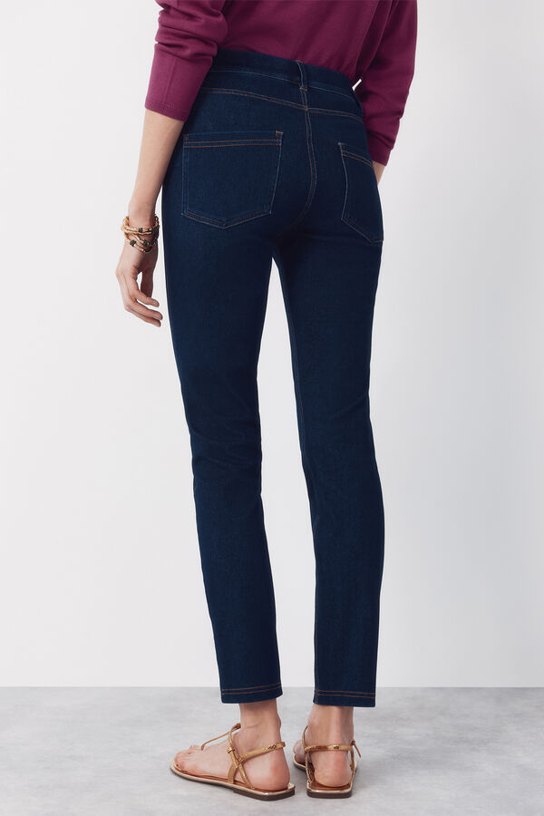 Cortefiel Legging em malha denim Azul