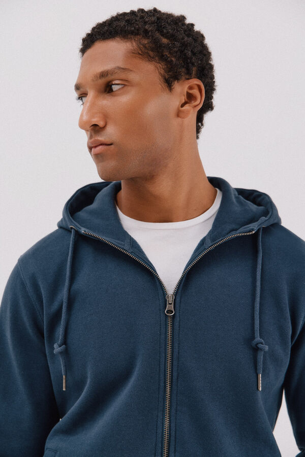 Cortefiel C&aacute;rdigan con capucha Azul marino