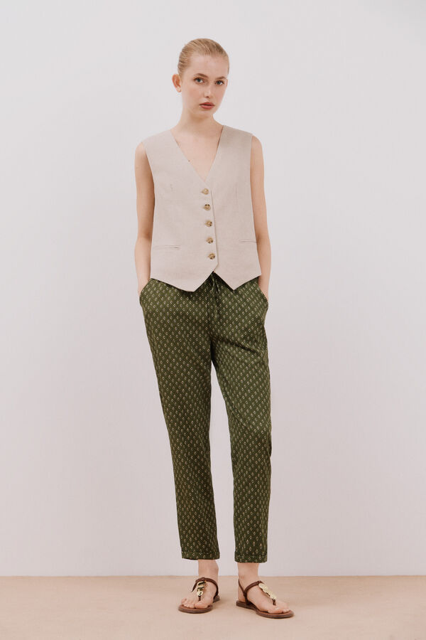 Cortefiel Cal&ccedil;as muito flu&iacute;do Multicolorido