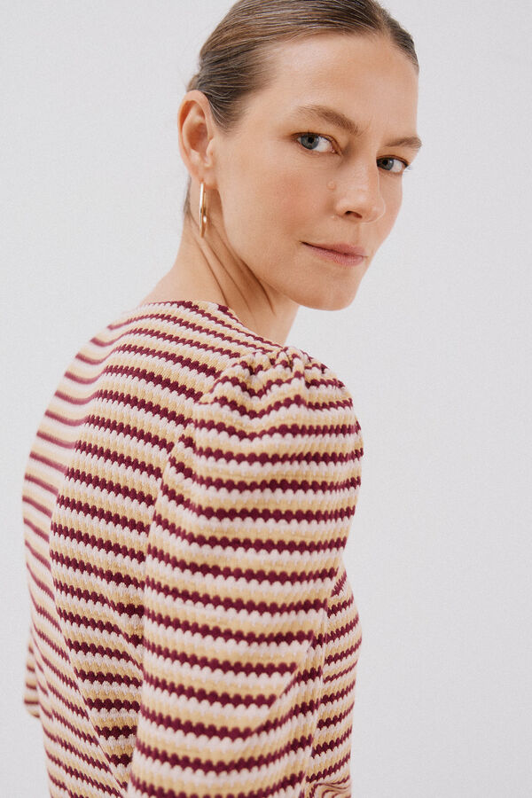 Cortefiel Top estructura rayas multicolor Multicolor