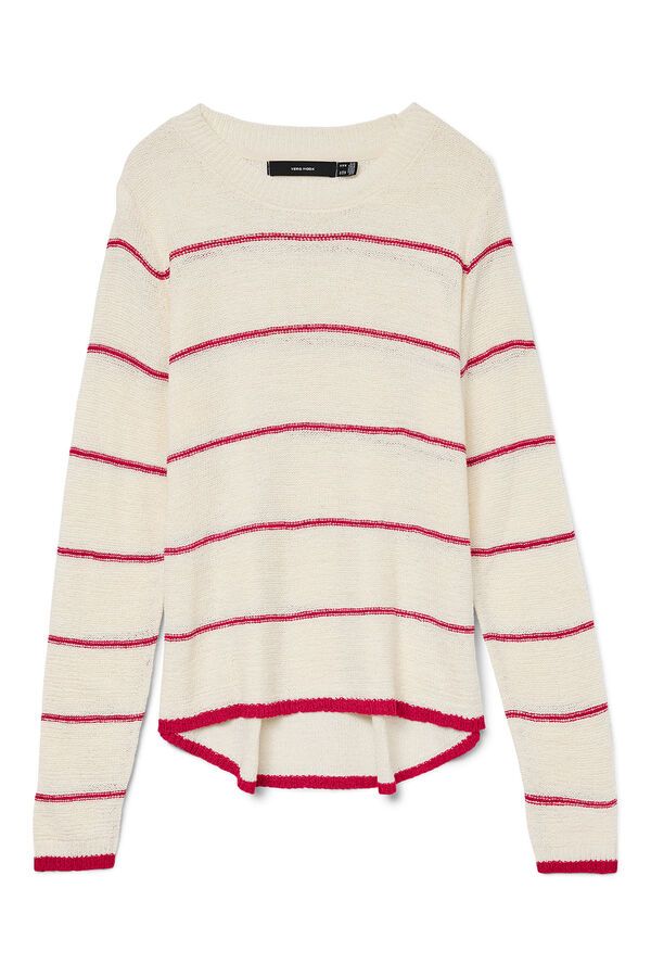 Vero Moda Camisola gola redonda em malha Tostado