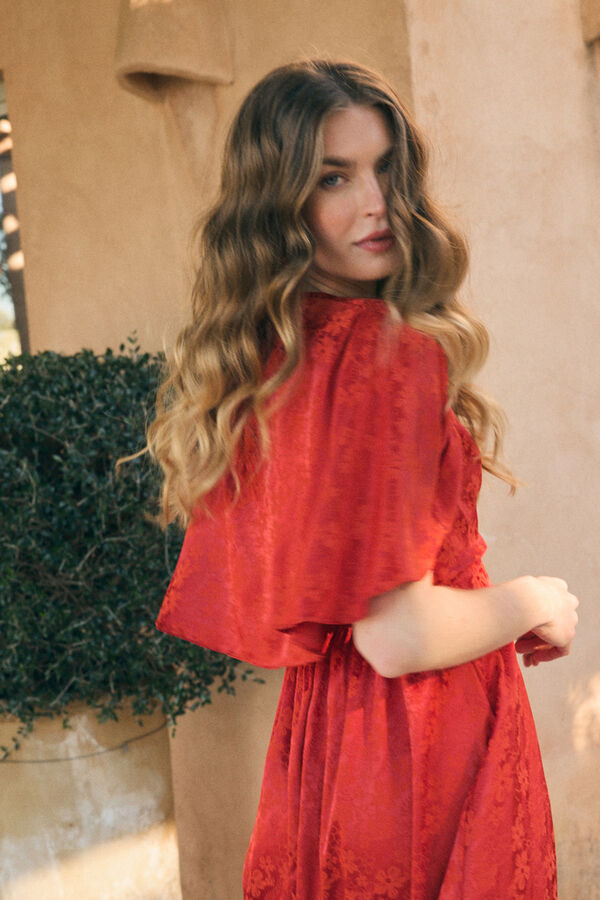 Pol&iacute;n Et Moi Vestido envelope Maeve Vermelho