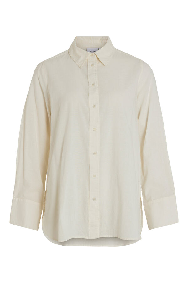 Vila Camisa de linho Cinzento