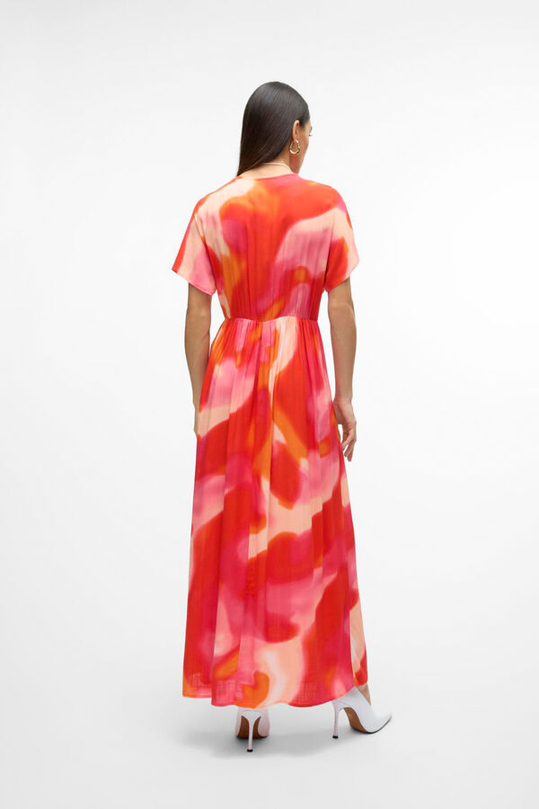 Vero Moda Vestido midi de manga curta  Laranja