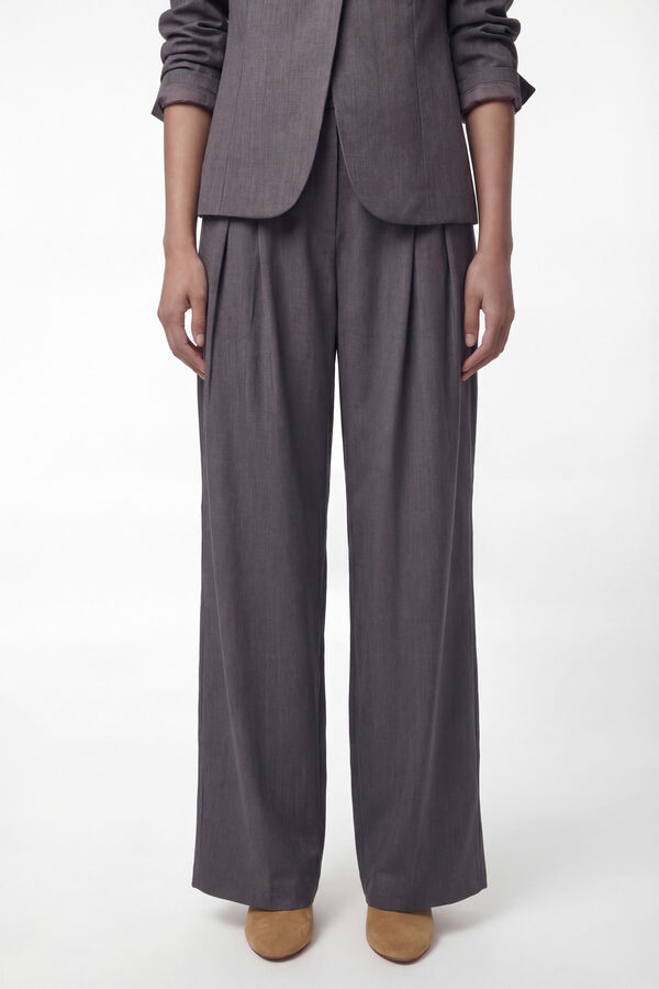 Vero Moda Pantal&oacute;n largo de vestir Gris oscuro