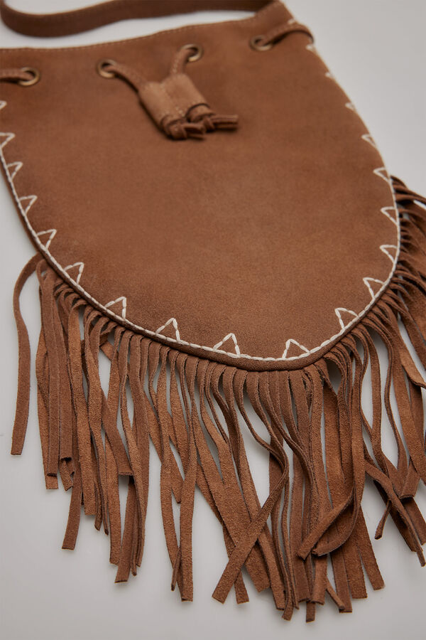 Slowlove Bolso saco flecos Arena