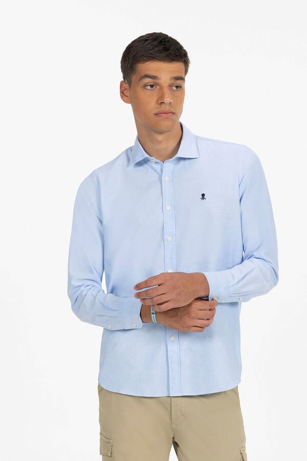 elPulpo Camisa oxford b&aacute;sica  Azul