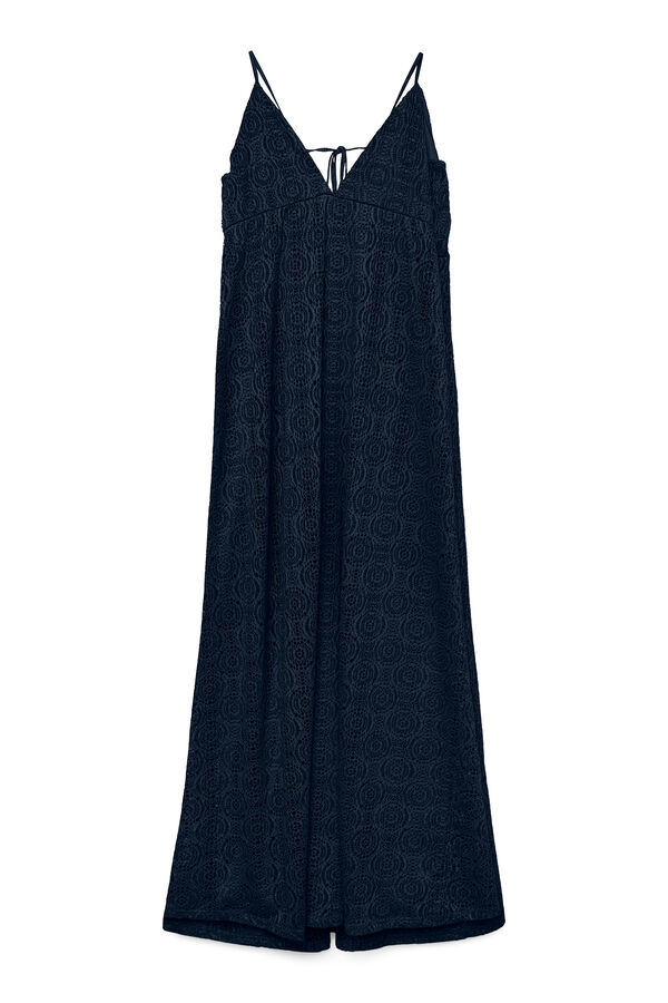 Vero Moda Vestido largo con calados Azul marino