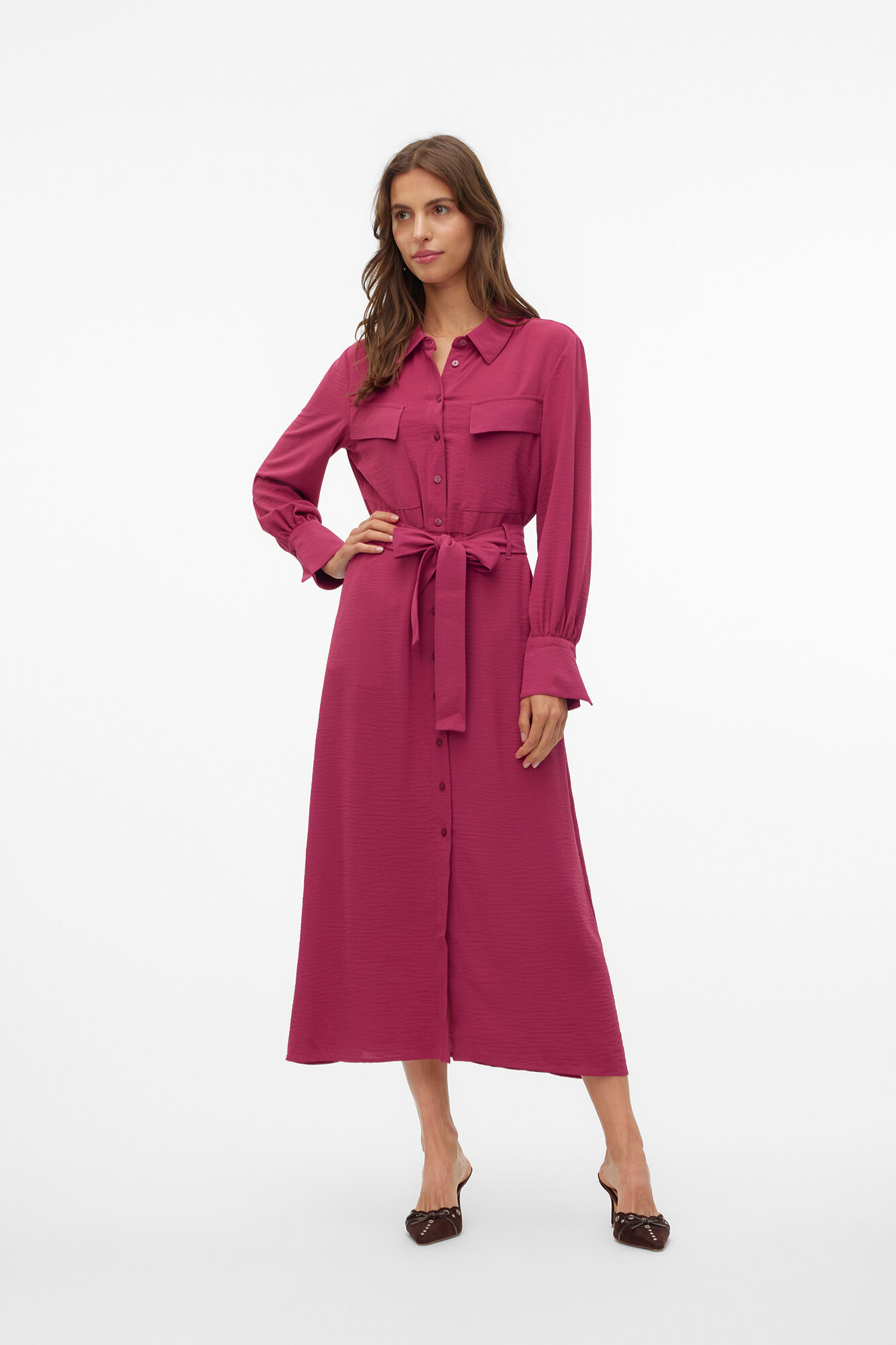 Vero Moda Vestido comprido camiseiro