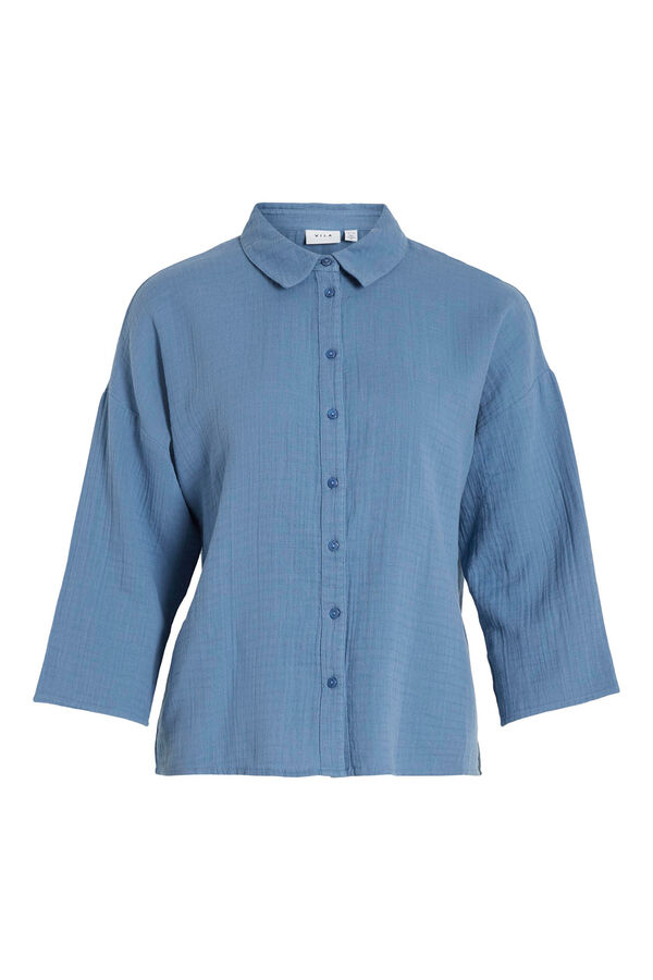 Vila Camisa con manga 3/4 Azul