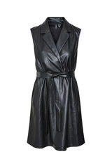 Vero Moda Vestido corto efecto piel Negro