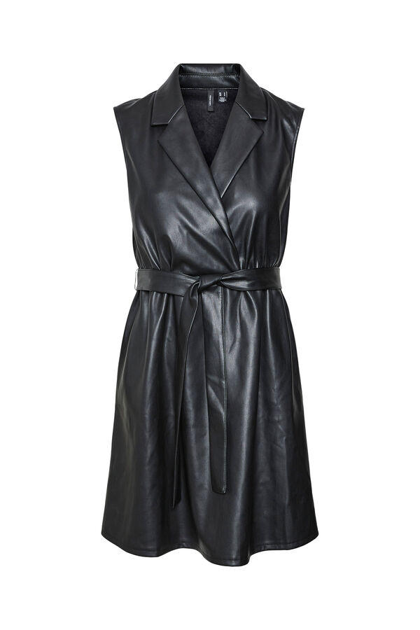 Vero Moda Vestido corto efecto piel Negro