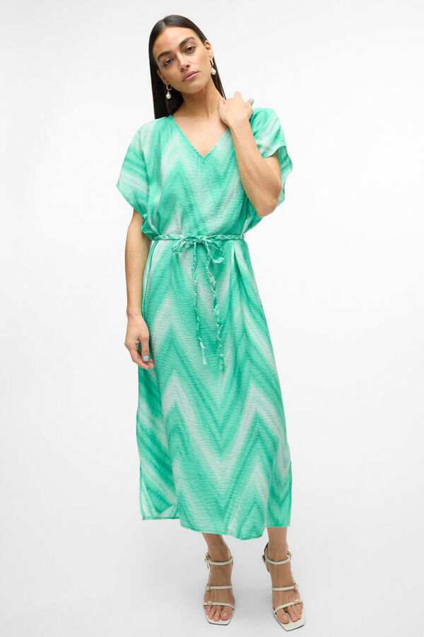 Vero Moda Vestido midi de manga curta  Verde