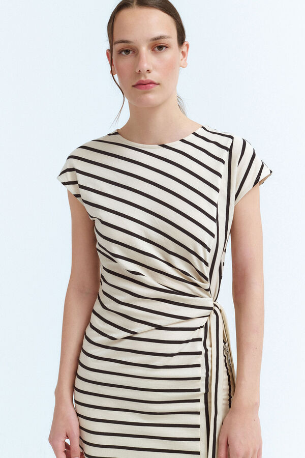 Vila Vestido midi de algod&oacute;n org&aacute;nico Gris