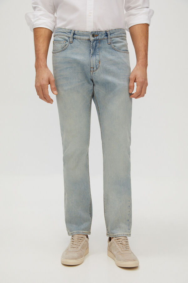 Cortefiel Jeans slim fit Ecofriendly orgânico clara Azul