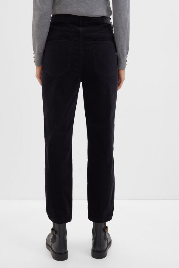 Cortefiel Cal&ccedil;as de veludo sensacionais  Preto