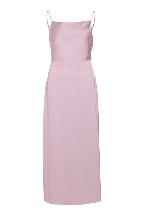 Vila Vestido midi satinado de fiesta Lila