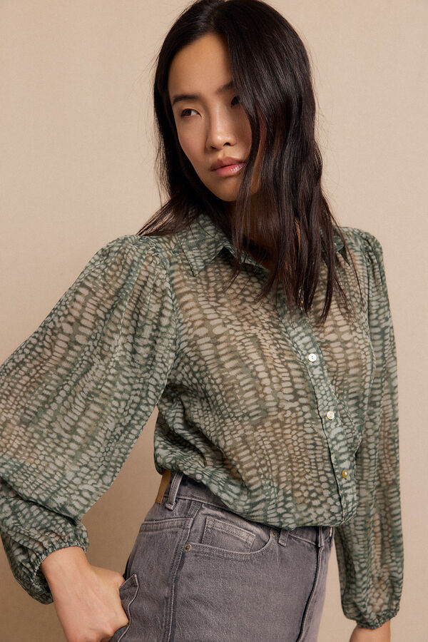 Slowlove Camisa estampada Verde