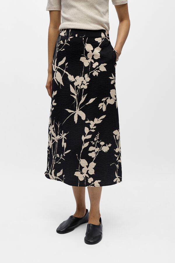 Object Saia midi estampada Cinzento