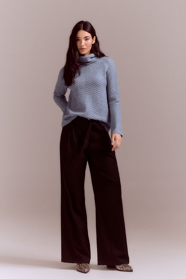 Slowlove Jersey cuello vuelto Azul