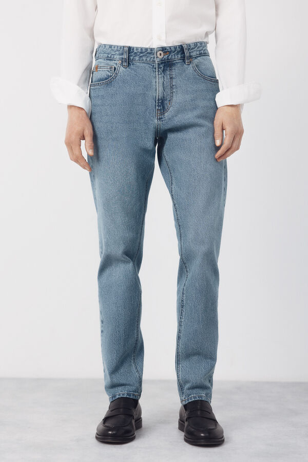 Cortefiel Cal&ccedil;as jeans slim fit Azul