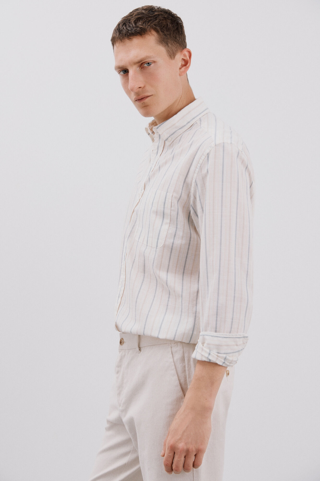 Cortefiel Camisa riscas em chamas