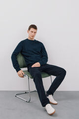 Cortefiel Pantal&oacute;n chino pana Azul marino