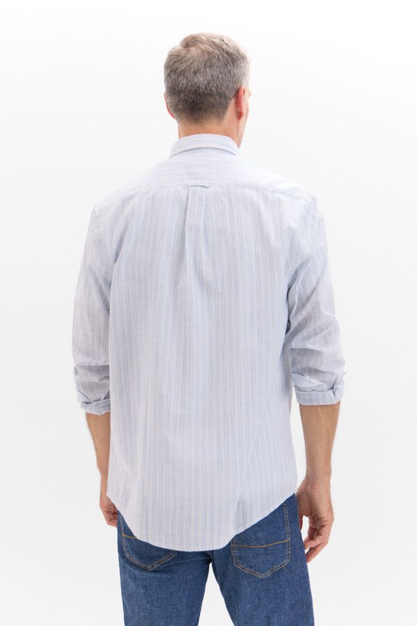 Cortefiel Camisa flamé rayas Azul