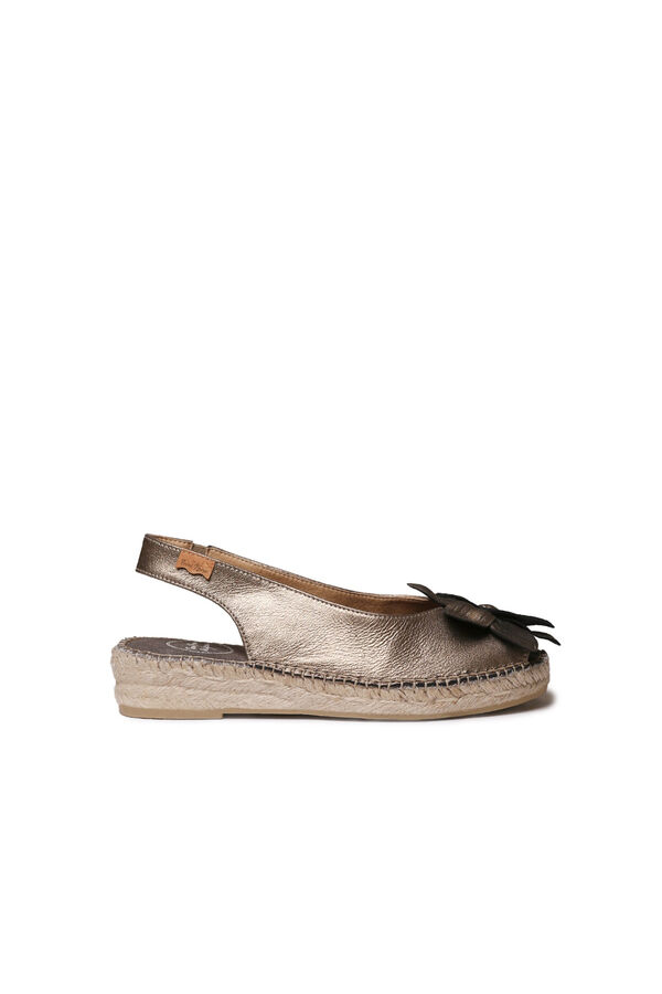 Toni Pons Alpercata peep toe em pele brilhante Dourado