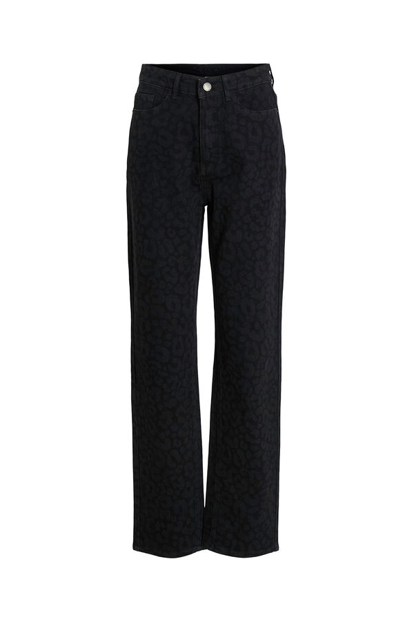 Vila Pantal&oacute;n vaquero animal print Negro