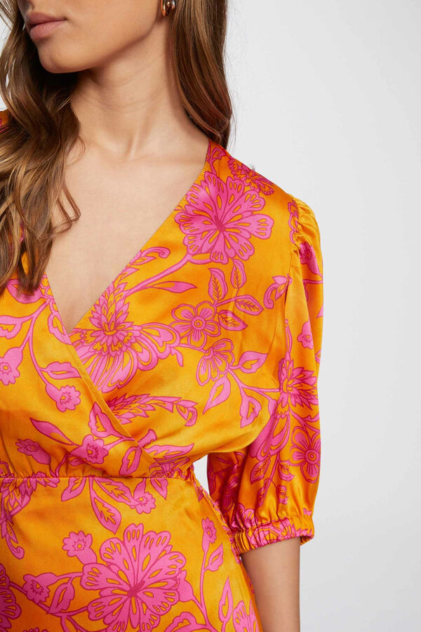 Morgan Vestido ajustado estampado Laranja