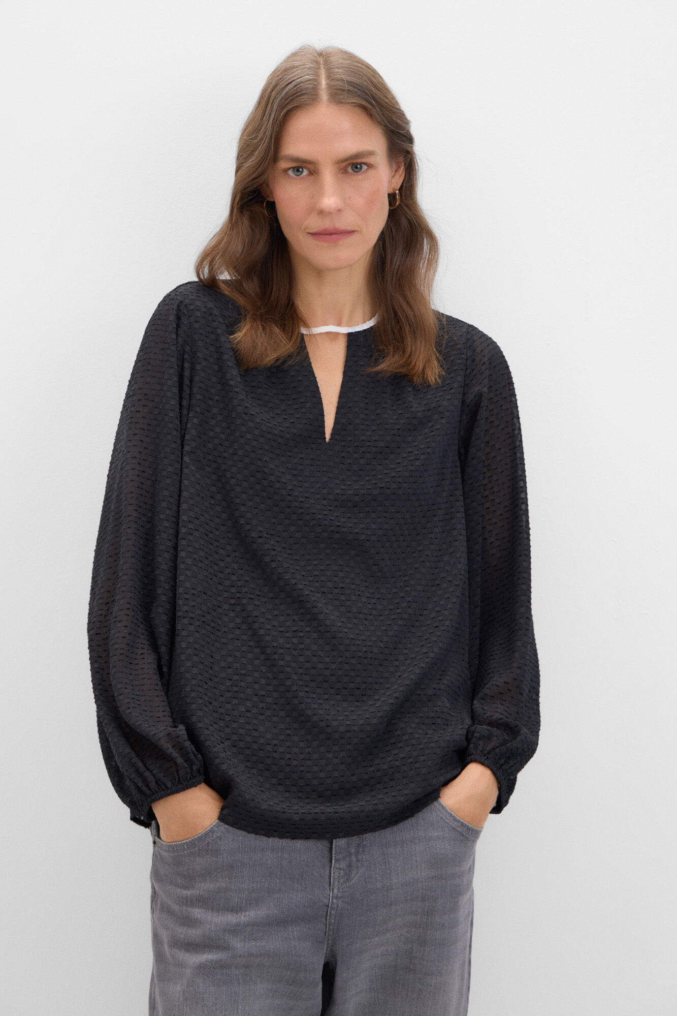 Cortefiel Blusa tecido textura