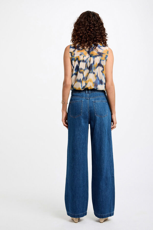 Morgan Vaquero pernera ancha Azul