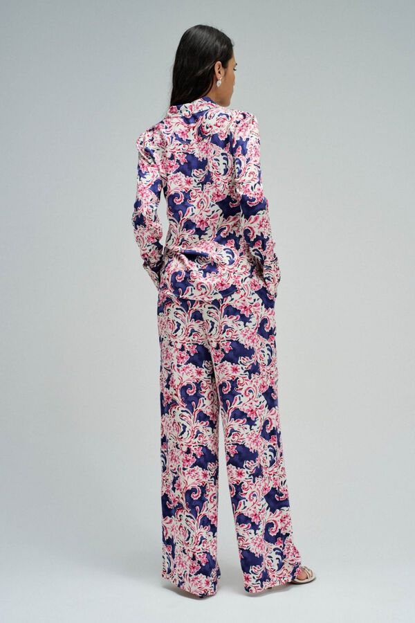 Salsa Jeans Camisa acetinada com estampado Multicolorido