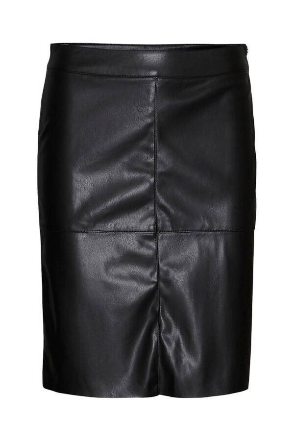 Vero Moda Saia curta efeito pele Preto
