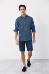 Cortefiel Bermuda denim regular Azul oscuro