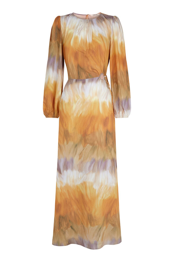 Slowlove Vestido recto con abertura Multicolor